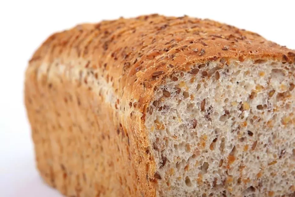 whole-grain bread is a good source of fiber and has great health benefits