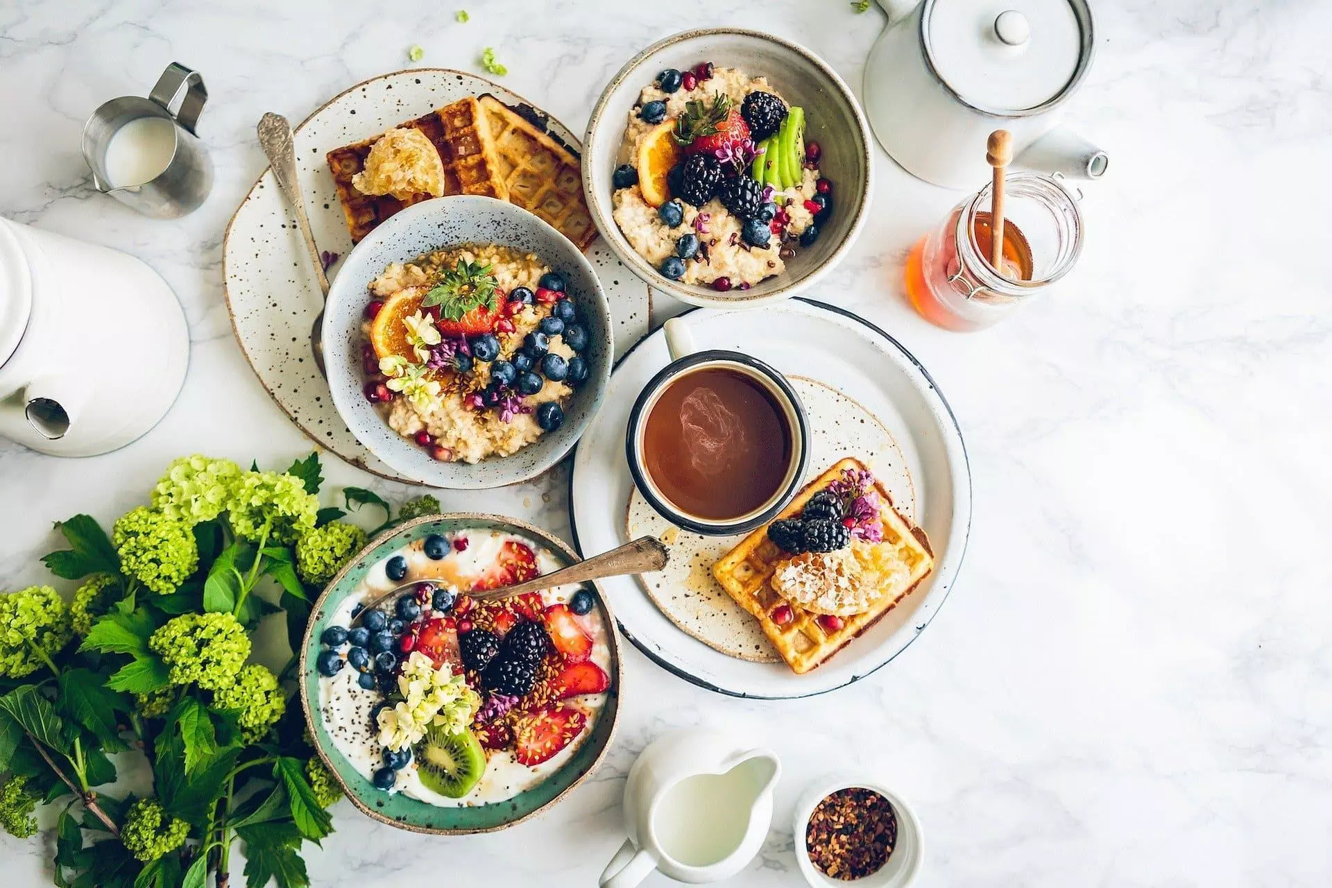 healthy table of food