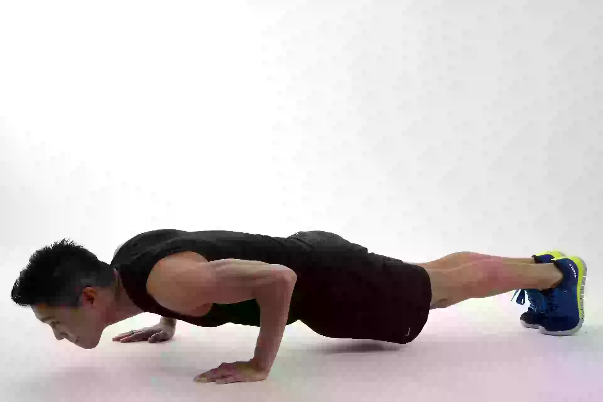 pushup during at-home workout